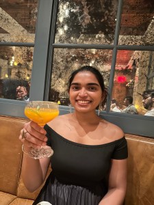 girl with a drink in her hand