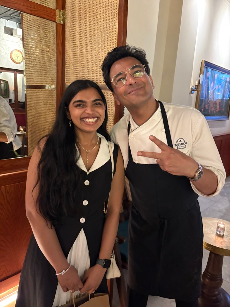Image of the writer with the chef